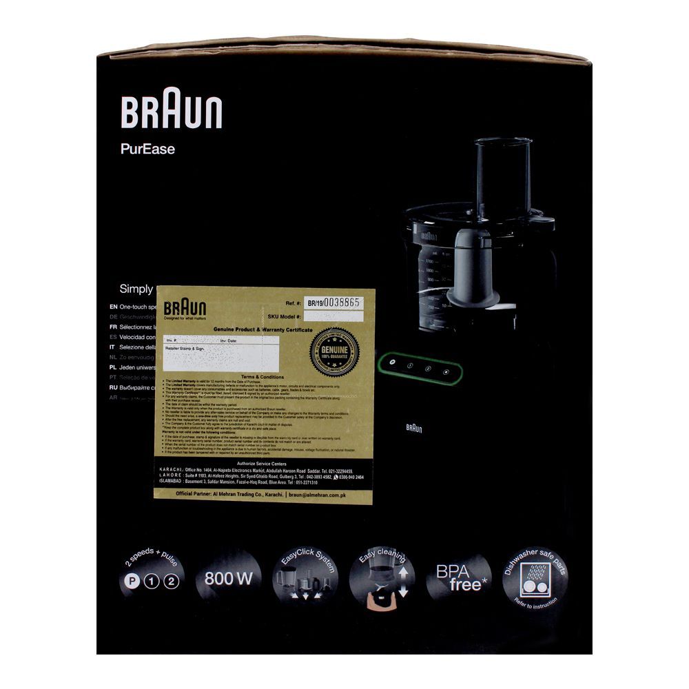 Braun - Food Processor FP 3235 Metal 800W
