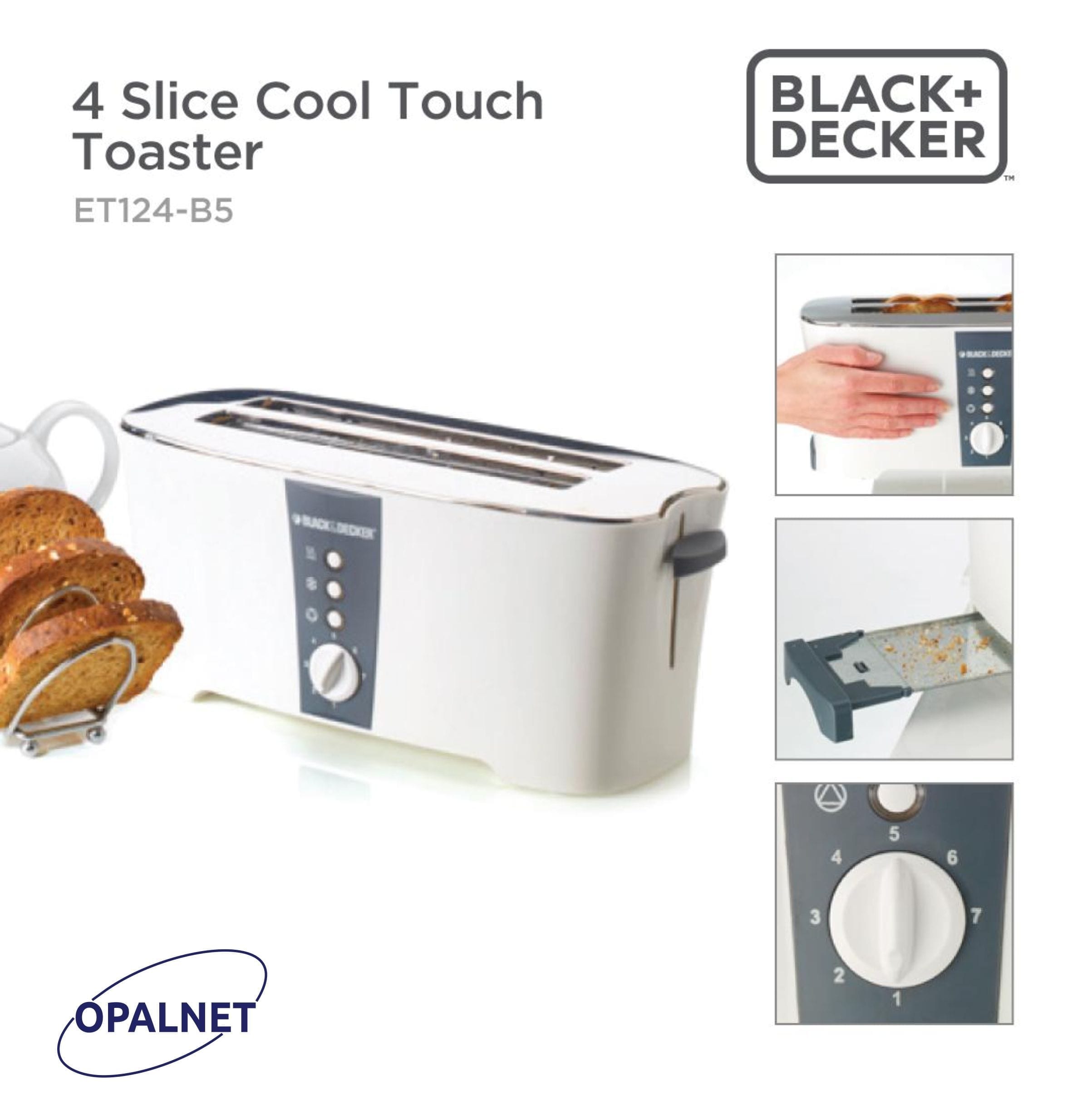 Black & Decker ET124 4 slice toaster 1350 Watts power with a cool