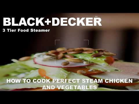 BLACK+DECKER Food Steamer With 3 Tier And Timer 775.0 W HS6000-B5 White KSA
